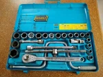 Vintage Hazet 1/2 Ratchet Socket Set Volkswagen Porsche Workshop Tool Box. Fixed Price $530.00.