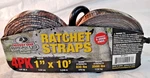 Rps SI-2071 Mossy Oak Camo Ratchet Tie Down Straps 1"X10" Only. Fixed Price $18.99.