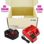 New 6.5AH M18 Battery And Charger For Milwaukee 18V Lithium Xc 6.0. Fixed Price $56.99.