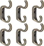 Uxcell Wall Hooks, 6PCS - Zinc Alloy Double Prong Retro Hook, Mini Bronze. Fixed Price $10.38.