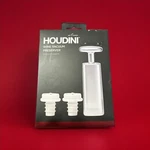 Houdini Black Silicone Vacuum Pump And Stopper Set. Fixed Price $16.00.