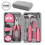 Lirfix 24PCS Pink Home Repair Tool Kit For Women - Compact Piece,. Fixed Price $23.98.