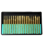 20 Pc 150 Grit Titanium Coated Diamond Burr Set Drill Bits Grinder Polishing. Fixed Price $11.69.