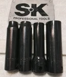 4PC S-k 1/2" Drive Deep Impact Socket 10-11-13-16 Metric 6PT Usa. Fixed Price $27.56.