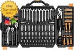 192 Piece Mechanics Tool Socket Wrench Set, Plastic Storage Case With Auto. Fixed Price $119.64.