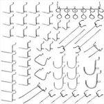 50 Piece Metal Steel For Peg Board Hole Tool Hook Rack Holder Hanger Assortment. Fixed Price $23.19.