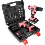 Jar-owl 21V Pink Cordless Drill Set For Women 350 In-lb Torque. Fixed Price $43.19.
