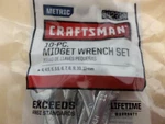 New Craftsman 10 Midget Ignition Set, Metric 4-11 Mm, Small/mini Wrenches. Fixed Price $28.47.