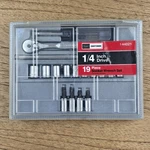Sears Craftsman Tools Usa 1/4 Drive 19PC Metric Socket Wrench Set With Case Nos. Fixed Price $89.99.