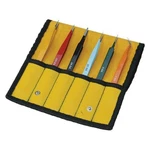 Aven 18480EZ E-z Pik Stainless Steel Tweezers Set W/ Protective Pouch, 6 Pieces. Fixed Price $35.06.