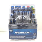 New Mastercraft Screwdriver/driver And Bit Set 69-PIECE 057-6011-4. Fixed Price $33.59.