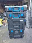 Kobalt Casestack Plastic Tool Box Set. Fixed Price $125.00.