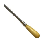 Nicholson 4" Machinists Scraper With Wooden Handle Three Square Blunt. Fixed Price $8.99.