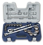 23PC 1/2"DR Basic Set 3/8"-1-1/4"SUPERTORQUE Sockets & 50609. Fixed Price $129.20.
