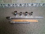 Craftmans 3/4" Dr Flex Head Breaker Bar V4431, 8" Extension V4441, Sockets Lot. Fixed Price $70.00.