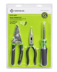 Greenlee 0159-LBFC 3-PC Electrician Kit: Stripper, Multi-tool, Pliers. Fixed Price $67.37.