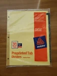 Avery Leather Style Preprinted Tab Dividers With Gold Text 1-31 Numbered L21331. Fixed Price $6.00.