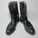 Justin Boots Size 10.5 Black JB3000 Country Western Distressed. Fixed Price $40.59.