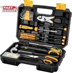 Dekopro General Household Hand Kit With Plastic Toolbox Storage Case, All. Fixed Price $28.26.