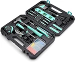 Household Tool Kit With Storage Case, 142 Piece, Turquoise, 13.39 X 9.25 2.95. Fixed Price $40.99.