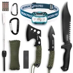 Workpro Camping Axe Hunting Knives With Paracord Handle Tool Sets. Fixed Price $59.99.