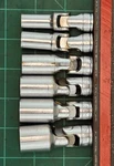 Snap On 207FSU Dr 6PC Point Deep Universal Swivel Socket Set 3/8"-11/16". Fixed Price $125.00.