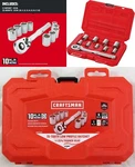 Craftsman 10 Pc 3/8" Metric 6 Pt. Mechanics Socket & Ratchet Set With Hard Case. Fixed Price $29.99.