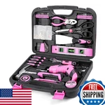 Urasisto Pink 136-PC Household Tool Set W/ 3.6V Usb Electric Screwdriver. Fixed Price $87.23.