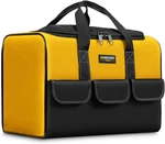 17" Large Tool Bag Wide Mouth Organizer Yellow & Black Double Zipper. Fixed Price $39.99.