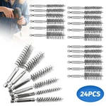 24PCS Stainless Steel Bore Brush Kit With 1/4" Hex Shank Rust Removal & Cleaning. Fixed Price $13.99.