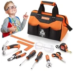 Rexbeti 10PIECE Kids Set With Real Hand Tools, Orange Durable Storage Ba.... Fixed Price $83.99.