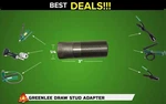 Greenlee 1557AA Draw Stud Adapter 1-1/8" X 3" New , Fast Shipping. Fixed Price $69.90.