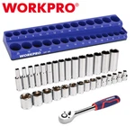 Workpro 32PC Mechanics Tool Kit 3/8" Drive 30 Metric Deep Shallow Sockets 6-20MM. Fixed Price $55.99.