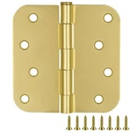Pemberly Row Stainless Steel Door Hinge Brass 4 Inch 5/8 Radius 12 Pack. Fixed Price $52.74.