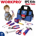 Workpro 9PIECE Kid Real Hand Tool Set Blue Junior Kit Children Diy Building. Fixed Price $34.99.