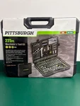 Pittsburgh 225 Piece Mechanics Tool Set - 62664 Sae & Metric 1/4 3/8 (EZ5002469). Fixed Price $174.99.