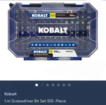 Kobalt 100-PIECE Screwdriver Bit Set Brand New, Sealed Model #101464. Fixed Price $18.00.