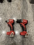 Milwaukee 1/4 Impact Driver And 1/2 Hammer Drill Brushless. Fixed Price $160.00.