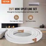 25FT Mini Split Line Set 3/8" & 5/8" O.d Copper Pipes Tubing And Triple-layer. Fixed Price $187.79.
