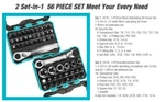 Duratech 56PC1/4"MINI Ratchet Wrench&screwdriver Bit 2SET-IN-1W/STORAGE Case. Fixed Price $25.49.