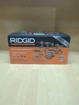 Ridgid R96850 18V Cordless 8-TOOL Combo Kit W/ 2 Batteries, Charger, Bag. Fixed Price $365.00.