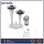 Dual Trumpet Compact Train Air Horn Kit Car Truck Chrome 135DB Loud Volt. Fixed Price $25.62.