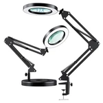 Hitti Upgraded 12X Led Magnifying Lamp, 1,800 Lumens Stepless Dimmable, 3 C.... Fixed Price $46.63.