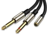 Vioy 3.5MM To Dual 1/4 Audio Splitter Cable, Gold Plated 30CM/12INCH. Fixed Price $13.99.