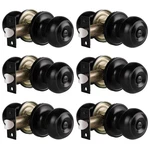 Gobrico 6 Pack Matte Black Privacy Knobs Round Door Interior For Bedroom. Fixed Price $74.64.