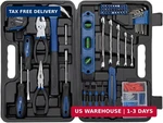 Cartman 152-PIECE Basic Household Hand Set,with Toolbox Storage Case, All. Fixed Price $56.68.