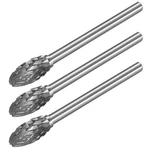 Uxcell Tungsten Carbide Rotary Files 1/8" Shank, Double Cut Flame Shape.... Fixed Price $16.99.