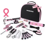Workpro 236-PC Pink Tool Kit W/ Pouch Home Diy Repair Hand Set. Fixed Price $62.81.