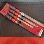 Snap On Tools Bastard Cut Mill File Set 4PC Red Soft Handle W/ Pouch SGH300A. Fixed Price $199.95.