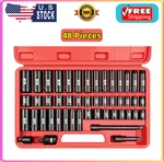 48 Pcs 3/8 Drive Impact Socket Set (5/16 Inch To 3/4 And 8-22MM),6-POINT,C. Fixed Price $56.32.
